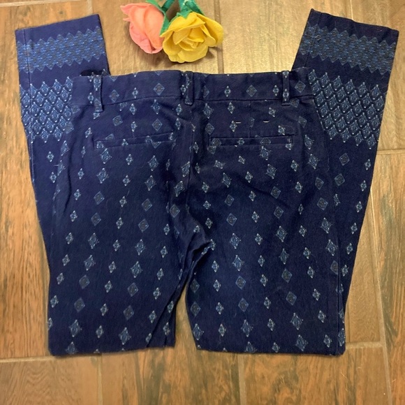 GAP Pants - Gap Blue Bohemian Design Skinny Ankle Pants